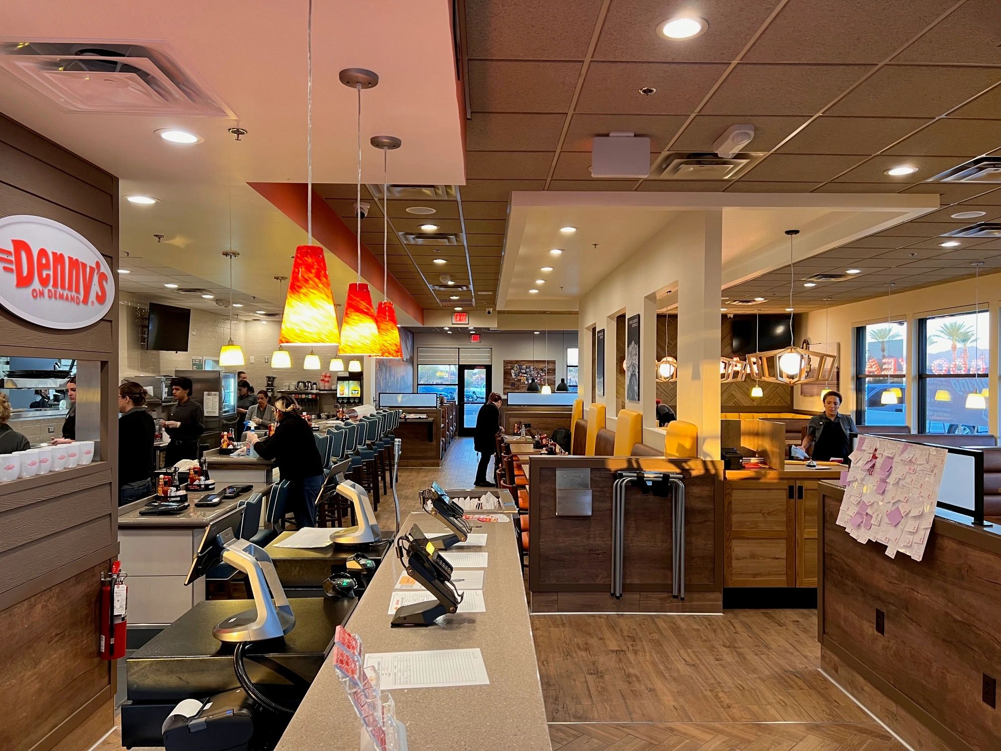Denny's restaurant interior — completed project